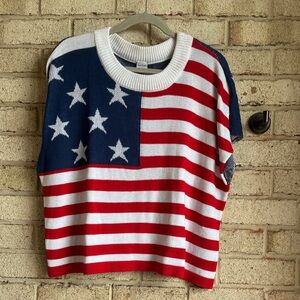 American Flag Sweater - Sleeveless